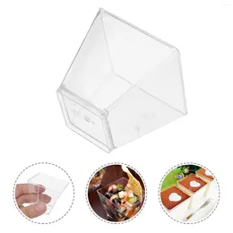 Wegwerpbekers rietjes 100 pc's containers deksels dessert ijs mini pudding cup container deksel plastic eenmalige plastic