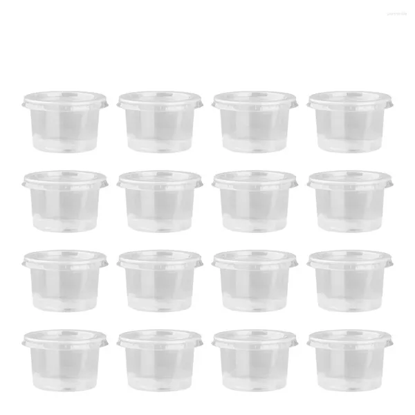 Tasses jetables Paies 100 PCS Mesurer la tasse de bols de desserts en plastique Portion Double peau lait