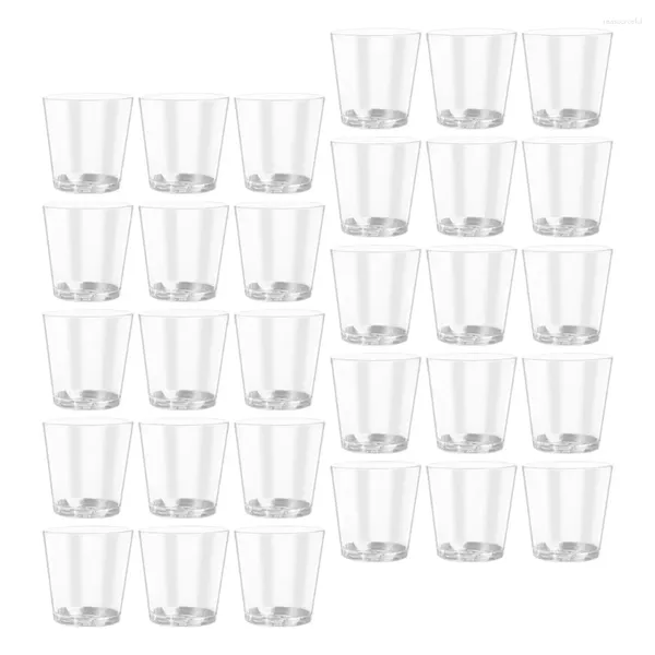 Gobelets jetables pailles 100 pièces S verre fête boisson gâteau couvercles tasse à jus en plastique boire tasses polyvalentes