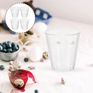 Wegwerpbekers rietjes 100 pc's bruiloft decor wijnglas hard plastic huishoudelijk water transparant drankje sap banket