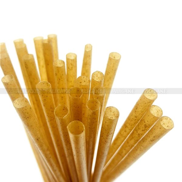 Gobelets jetables Pailles 100 pièces paille jetable bagasse de canne à sucre naturelle pour boissons accessoire de bar paille de boisson au café respectueux de l'environnement 20 cm 231109