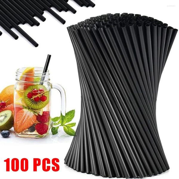 Gobelets jetables pailles en plastique pour boire du thé, 100 pièces, pour café, fête de fiançailles, célébration, outil de cuisine