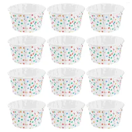 Tass jetables Paies 100pcs Paper Ice Cream Cake Cake Cup Bowls Party Supplies for Caker Wedding Birthday (coloré)