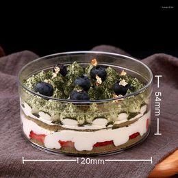 Wegwerpbekers rietjes 10 stks hoogwaardige doorzichtige plastic pp dikke cakebox creatieve verpakking dozen DIY zijn ijspudding dessert met