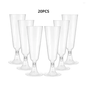 Gobelets jetables pailles 150ml | Verre à Champagne en plastique dur, fournitures de fête de vin rouge, Festival