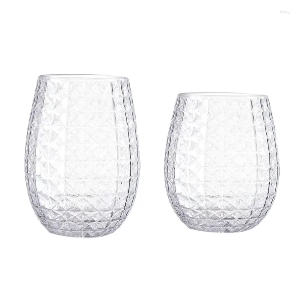 Gobelets jetables pailles 16oz/12oz, ananas, verre à vin en plastique, verre à Cocktail, boisson réutilisable pour boisson, fête à domicile, Club