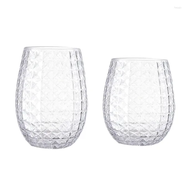 Gobelets jetables pailles 16oz/12oz, ananas, verre à vin en plastique, verre à Cocktail, whisky, boisson réutilisable pour boisson, fête à domicile, Club