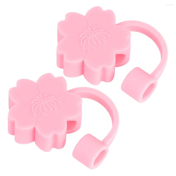 Gobelets jetables pailles 2 pièces bouchon anti-poussière de paille paresseux bouchon protecteur de boisson en Silicone jolis conseils couverture bouteille d'eau en verre en acier inoxydable enfants