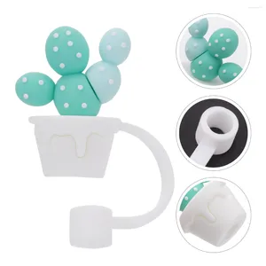 Wegwerpbekers Rietjes 2 stuks Stro Stofplug Cocktail Cover Tip Drinken Spatwaterdicht Silicagel