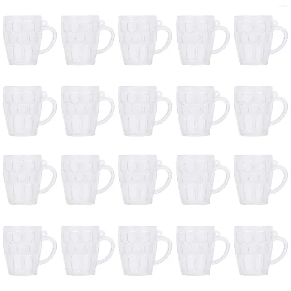 Tass jetables pailles 20 pcs bière tasse enfants jouent à la nourriture toys mini boisson tasse de réfrigérateur accessoires plastique