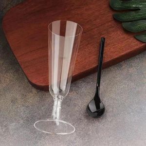 Tasses jetables pailles 20pcs / champagne verres à vin rouge champagne toast flûte cocktail