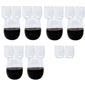 Gobelets jetables pailles, verres à vin en plastique, Champagne, Cocktail pour fêtes, 20 pièces