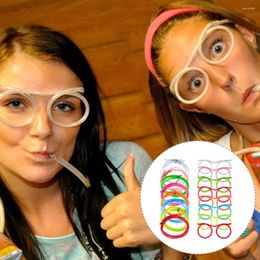 Tasses jetables Paies 24 PCS Lunes en plastique circulant des lunettes créatives drôles de boisson pour la consommation d'enfants