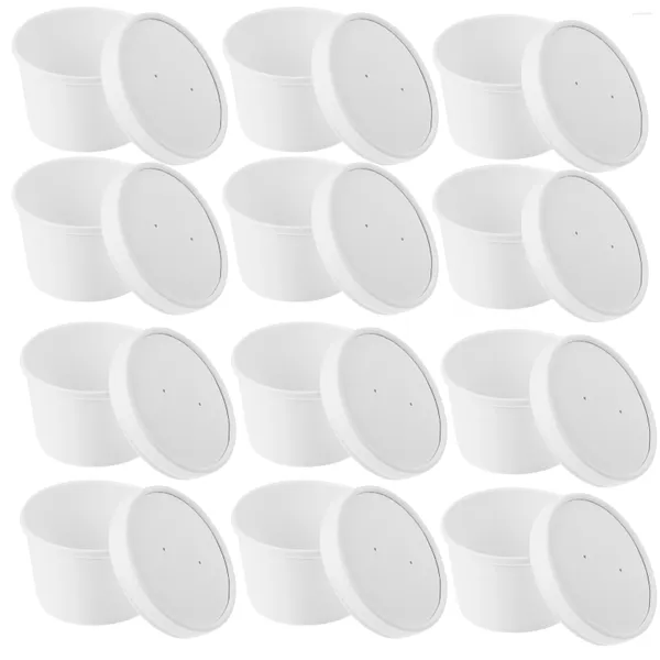 Tazas desechables pajitas 25 sets 8 caja de helado contenedores de alimentos papas de papel de papas fritas