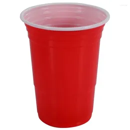 Paignes de tasses jetables 250pcs 450 ml Red Plastic Cup Party Bar Restaurant Fourniture des articles ménagers pour la maison