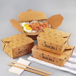 Gobelets jetables pailles 25 pièces boîte à déjeuner en papier kraft de haute qualité boîtes d'emballage de pique-nique de poulet frit de nourriture imperméable et résistante à l'huile