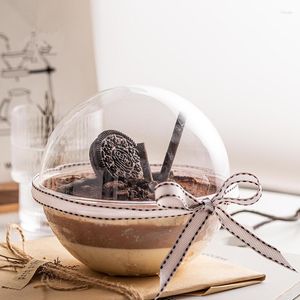 Wegwerpbekers Rietjes 25 stuks Hoge kwaliteit Ronde Transparant Dessert Tiramisu Taartdoos Bruiloft Verjaardagsfeestje Gunsten Bakken Verpakking Cup