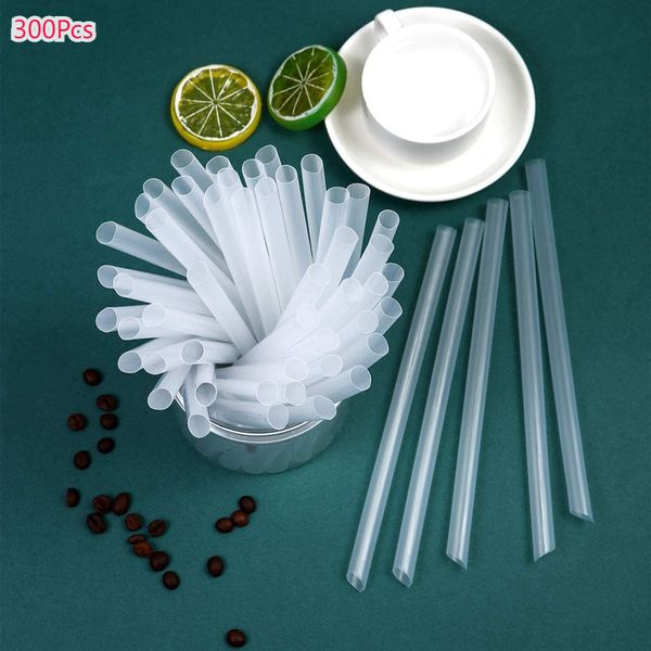 Gobelets jetables pailles 300 pièces Smoothie Jumbo paille pailles à boire en plastique transparent pour Milkshake Bubble Tea pailles Jumbo fruits shakes 230918