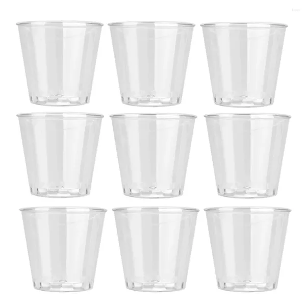 Tazas desechables pajitas 30 ml 1 oz pudín gelatina mousse copa de helado tazón de aperitivo para taller de postres para el hogar recipiente de alimentos plástico