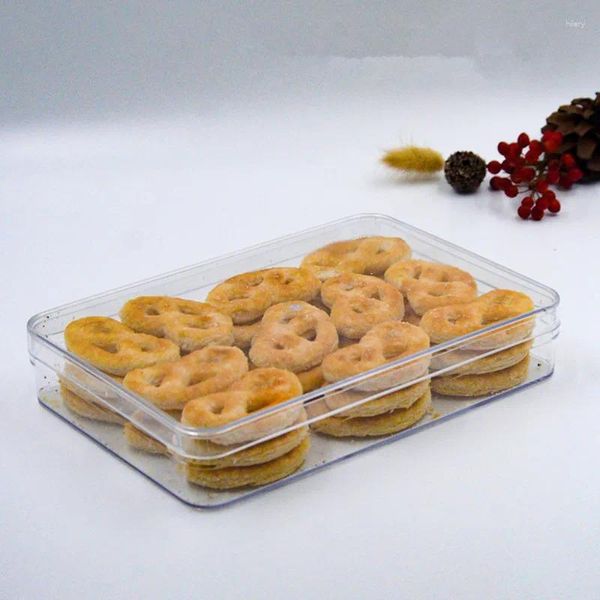 Cuilles jetables Paies 3PCS Emballage en plastique dur rouge Net Box Transparent Box 920ML CHEAU TIRAMISU CONTERE DE DESSERT avec couvercles