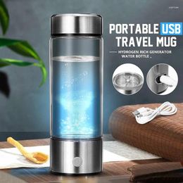 Cuilles jetables Paies 400 ml 3 minutes Hydrogènes Rich Bottle Generator Generator Glass Glass Rechargeable Super Antioxydants Home Travel Supplies Tool