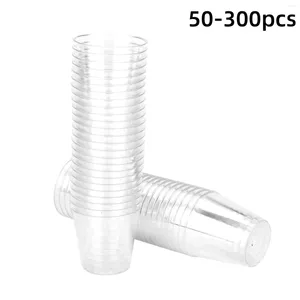 Tass jetables pailles 50-300pcs 30 ml de la fête en plastique dur et de verres de gelée