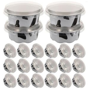 Wegwerpbekers rietjes 50 pc's aluminium blikken papier cup mini taart pannen bakvormen cake legering deksels plastic ei individuele pudding