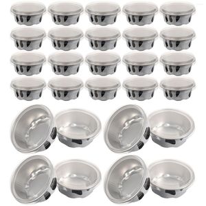 Gobelets jetables pailles 50 pièces en aluminium étain papier tasse conteneurs pouding faisant des moules en métal cuisson gâteau petite tarte en alliage Cupcake tarte