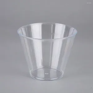 Gobelets jetables pailles 50 pièces, bol de table, verres à Cocktail en plastique, Mini dégustation de boisson, petite capacité