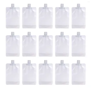 Tasses jetables Paires 50 PCS Boissons Sac Juice Pouchette Clear Continer Sandbag Sacs Up Sacs Buaning Sachets Travel Flasks en plastique