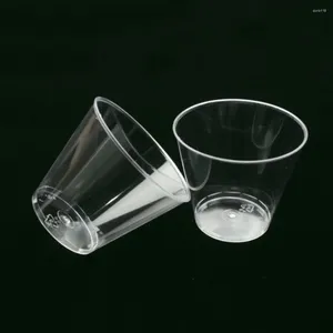Tasses jetables pailles 50 pcs verres en plastique dur réutilisables de la fête