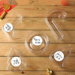 Tazas desechables pajitas 50 piezas creativas plástico de plástico transparente caja de pastel weddig fiesta de cumpleaños para hornear ensalada de fruta