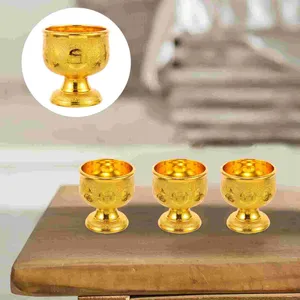 Gobelets jetables pailles 6 pièces le saint pour bouddha dans la salle ancestrale gobelet de culte Vintage bol de méditation S verre