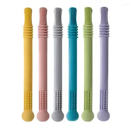 Gobelets jetables pailles 6 pièces Tubes de dentition jouets de paille molaire creuse pour bébé enfants maison