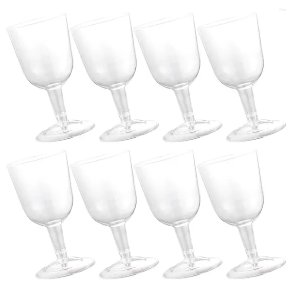 Tazas desechables pajitas 8 pcs gafas s vasos de plástico tazas de plástico fiestas brillo cerveza múltiple postre pequeño