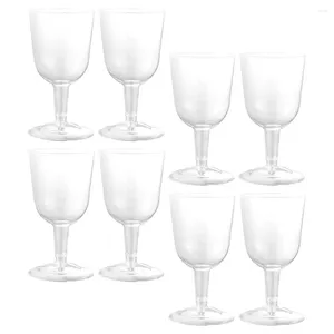 Tasses jetables Paies 8 pcs paillettes à paillettes en plastique verres de cocktails flûtes de mariage