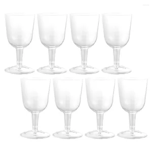 Tasses jetables Paies 8 pcs crème glacée tasse de verre en plastique verres transparents