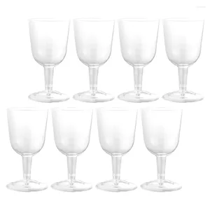 Wegwerpbekers rietjes 8 pc's plastic glazen cocktailglazen toast bruiloft fluiten voor feestjes