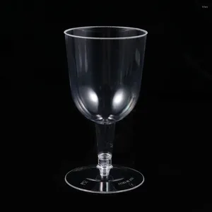 Gobelets jetables pailles 8 pièces gobelets en verre plastique verres transparents Dessert tasses à bière dure