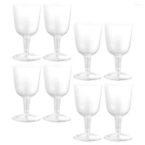 Tass jetables Paies 8 pcs tasse d'eau transparente gobelers en plastique verre verre verre paillettes flûtes de champagne
