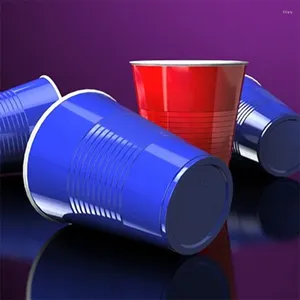Wegwerpbekers rietjes 8 stks pp dubbele plastic cup tafel tennis set kleur bierspel feestje