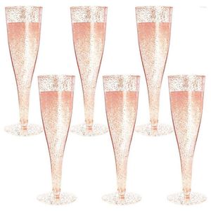Wegwerpbekers Rietjes Bar Champagne 4,5 oz / 135 ml Evenement 10 stuks Bruiloftsglazen Wijnbeker Cocktailbeker Benodigdheden Feest Rode Fluit