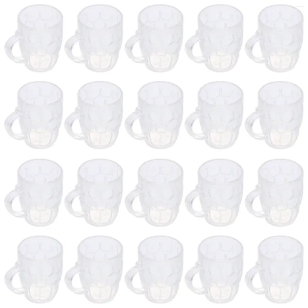 Tasses jetables pailles tasse de bière enfants jouent à la nourriture toys mini boisson tasse en plastique transparent transparent accessoires réfrigérateur