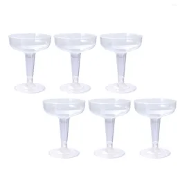 Gobelets jetables pailles verre à Cocktail Transparent Champagne gobelet à boire en toute sécurité fournitures de fête pour banquet de mariage (120 ml)