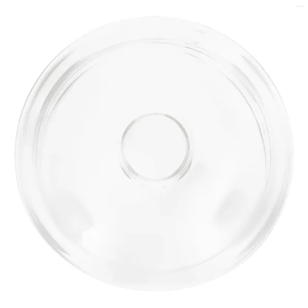 Tazas desechables pajitas tazas de copa cubierta de polvo de agua tapa redonda tapa de conservación de vidrio tapa de bebida