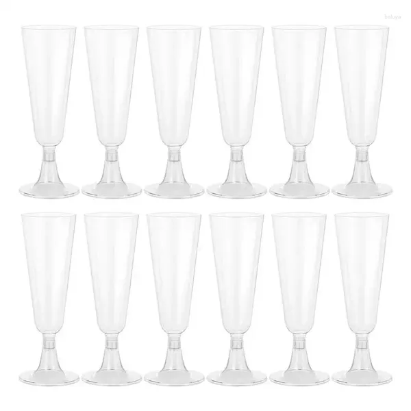 Tasses jetables Paies verres de verre en verre acrylique flûte de mariage toasting cocktail de cocktail