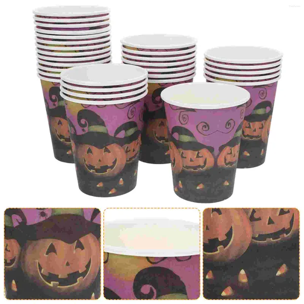 Paignes jetables Paires Halloween Unique à boire Table Vole du papier Pération Camping