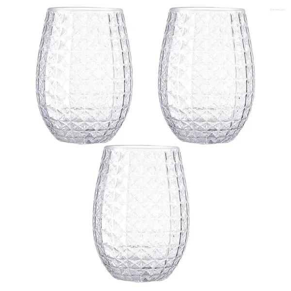 Tazas desechables pajitas gafas margarita stemless plástica cóctel rojo beber whisky a granel reutilizable