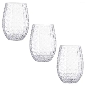 Gobelets jetables Pailles Margarita Rouge Boire Verres réutilisables Plastique sans pied qui ressemble à de l'eau