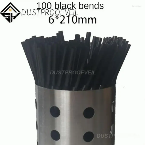 Le matériau des pailles de gobelets jetables peut être réutilisé, ensemble de pailles flexibles et en plastique, polyvalent 6 210mm, doit être Durable